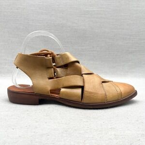 Free People Camel Leather Sandals
